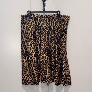 Chic Leopard Print A-Line swim Skirt